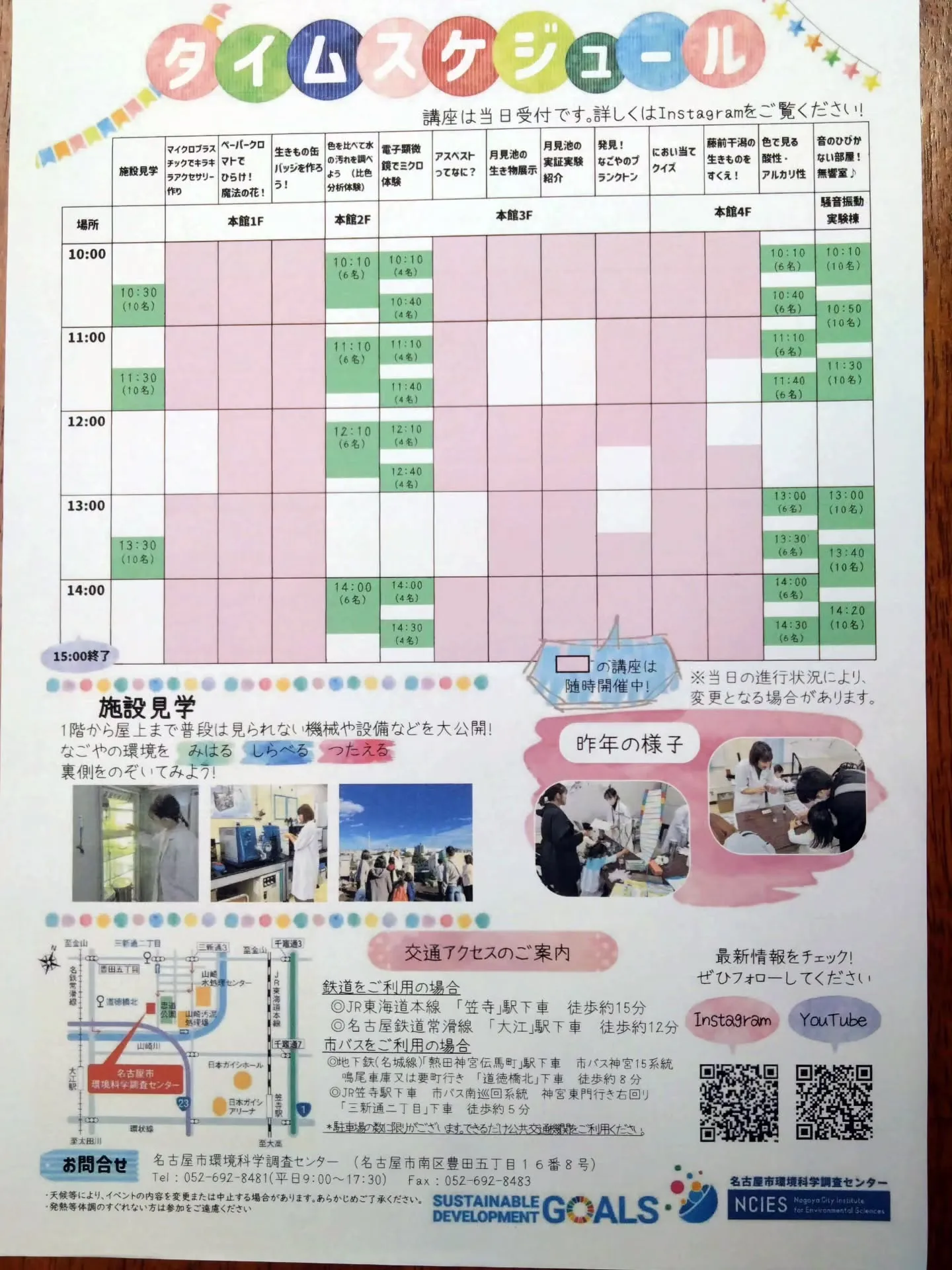 名古屋市環境科学調査センターオープンラボのご案内